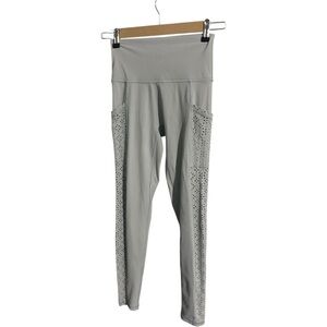 Aerie High Waist Leggings Lasercut Gray Small